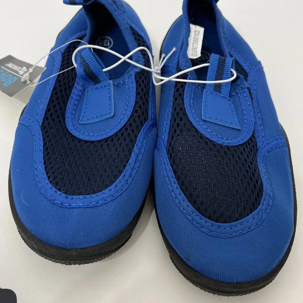 Boys Water Shoes Aqua Socks Blue Tread Summer Swim